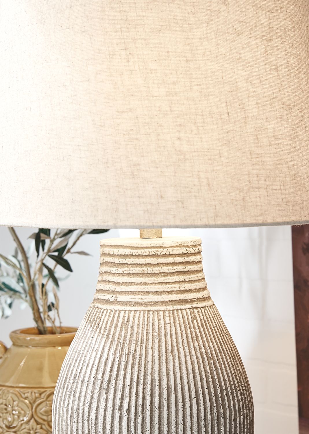Layal - Beige - Paper Table Lamp - Hornell Furniture Outlet