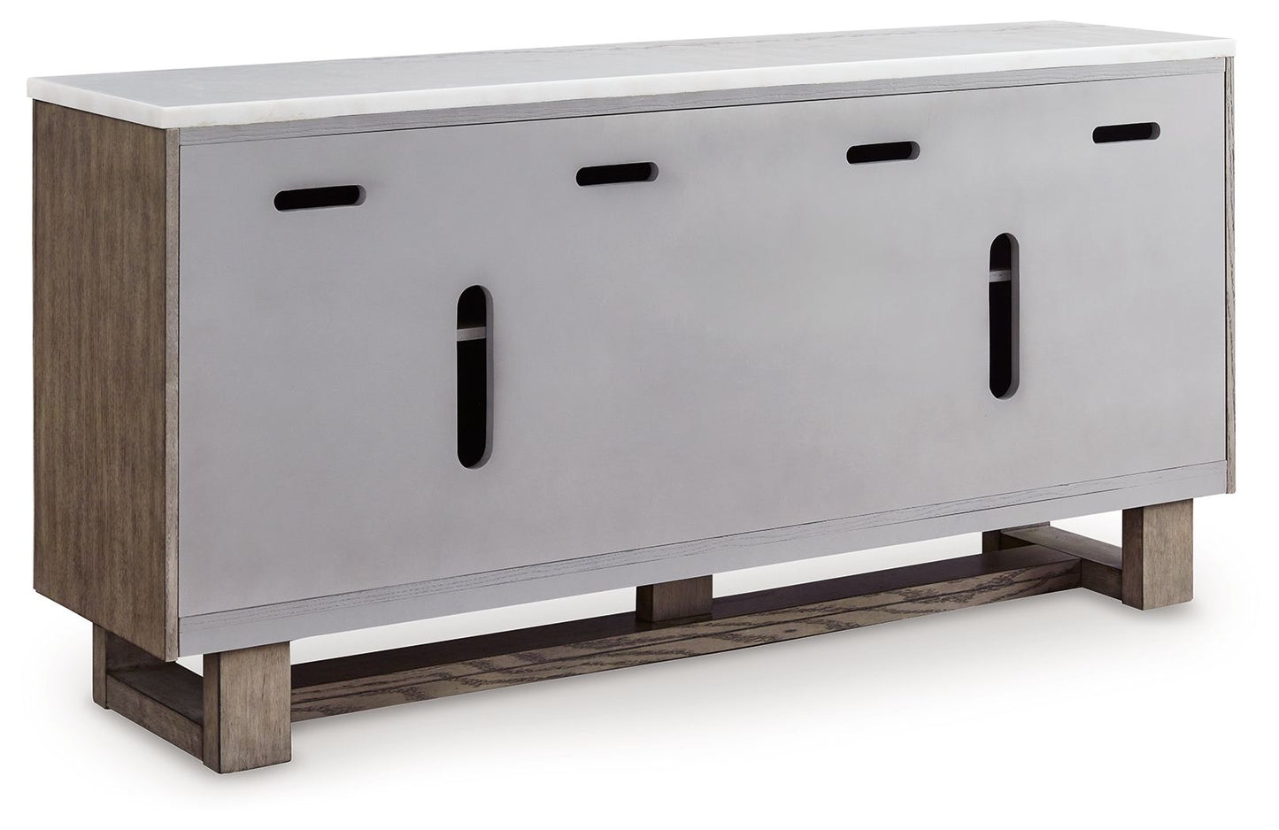 Loyaska - Grayish Brown / White - Extra Large TV Stand - Hornell Furniture Outlet