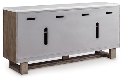 Loyaska - Grayish Brown / White - Extra Large TV Stand - Hornell Furniture Outlet