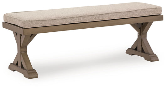 Laguna Heights - Bench With Cushion - Beige - Hornell Furniture Outlet