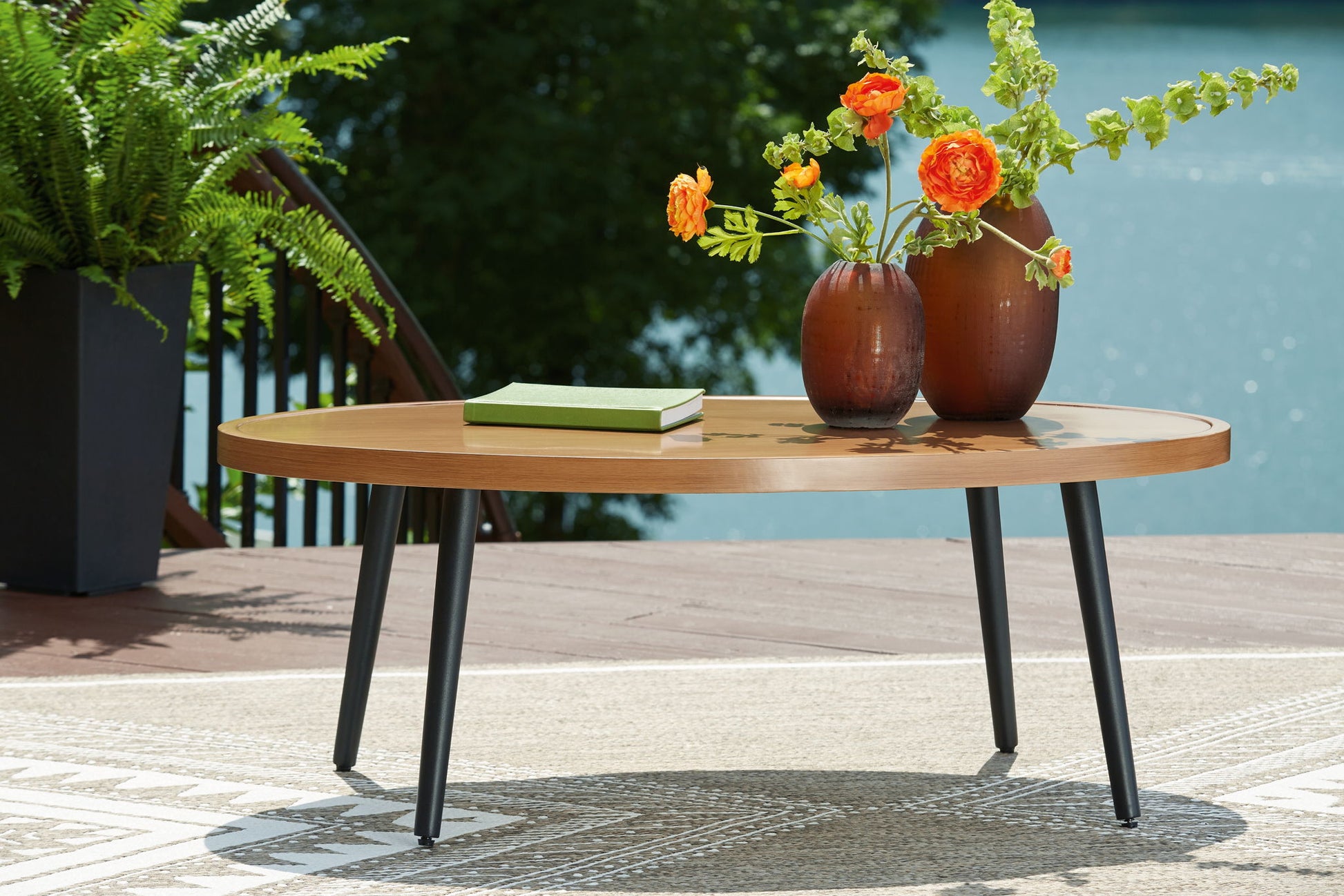 Horizon Hall - Two - tone Brown - Cocktail Table - Hornell Furniture Outlet