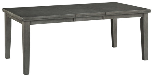 Hallanden - Gray - Rectangular Dining Room Butterfly Extension Table - Hornell Furniture Outlet