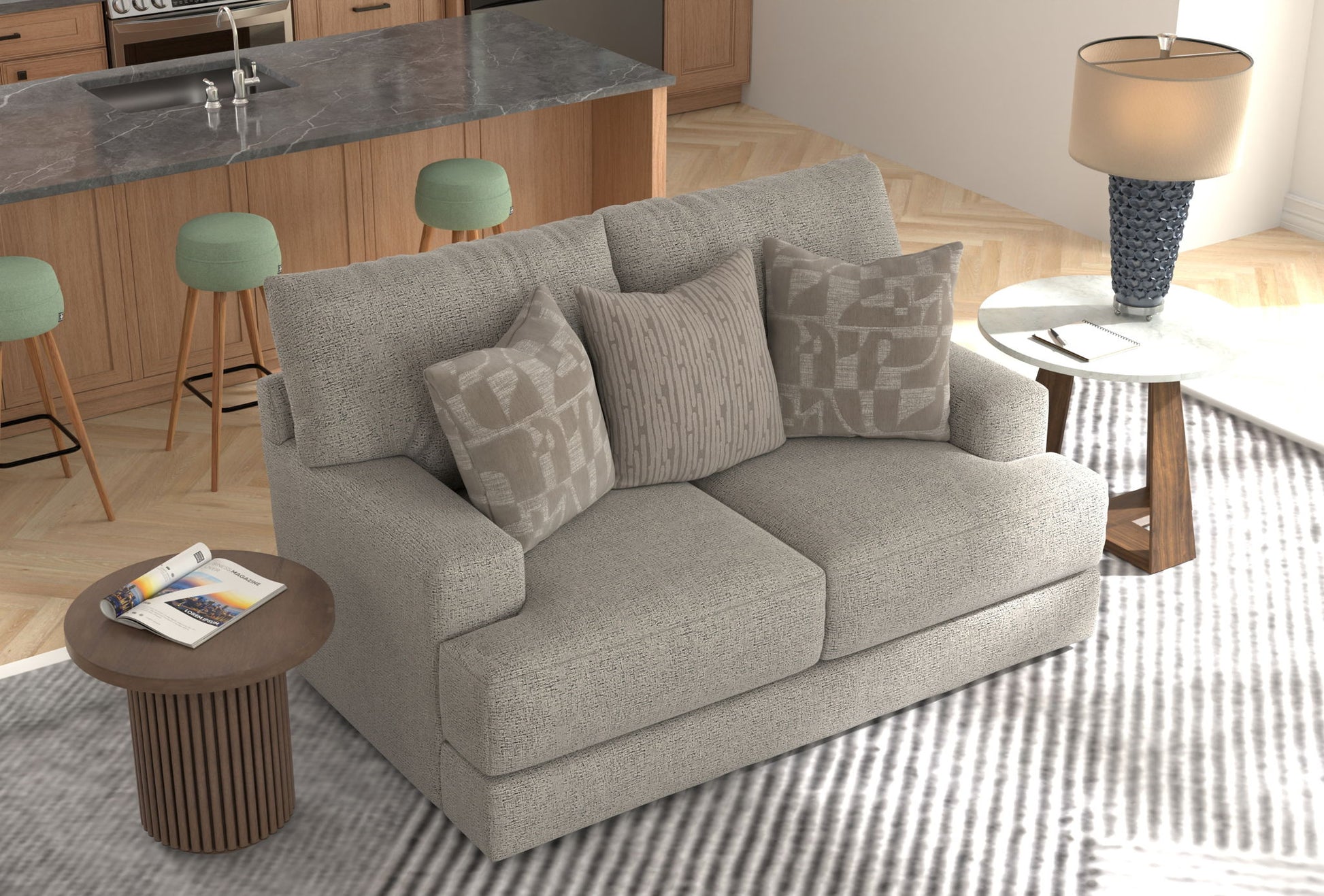 Zeke - Loveseat - Cloud - Hornell Furniture Outlet
