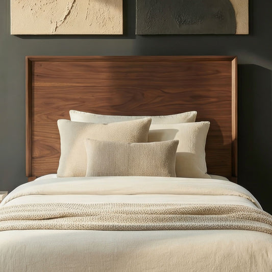 Century Modern - Twin Panel Headboard - Satin Walnut - Hornell Furniture Outlet