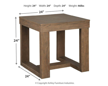 Cariton - Gray - Square End Table - Hornell Furniture Outlet
