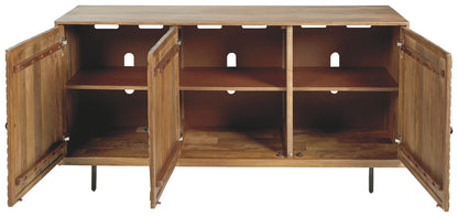Kerrings - Brown / Black / White - Accent Cabinet - Hornell Furniture Outlet