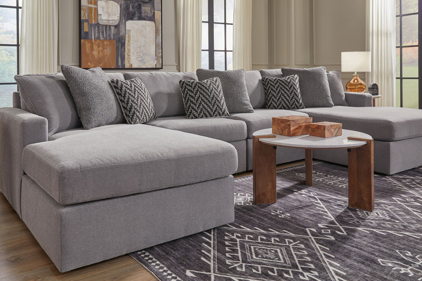 Modmax - Granite - Sectional - Hornell Furniture Outlet