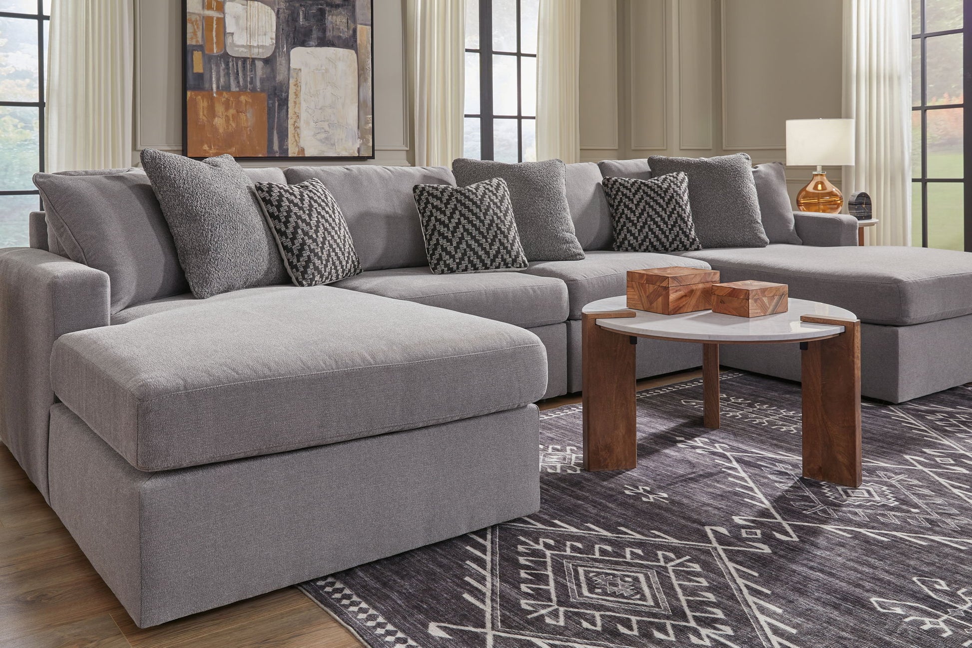 Modmax - Granite - Sectional - Hornell Furniture Outlet