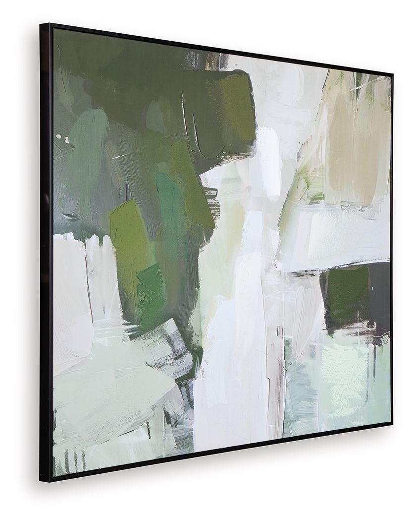 Vinick - Green / Gray / White - Wall Art - Hornell Furniture Outlet