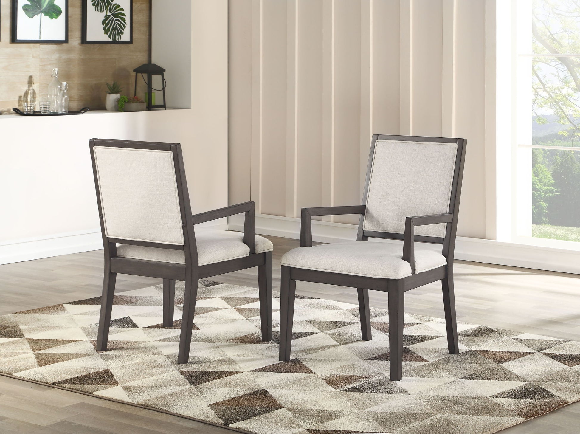 Mila - Arm Chair (Set of 2) - White - Hornell Furniture Outlet