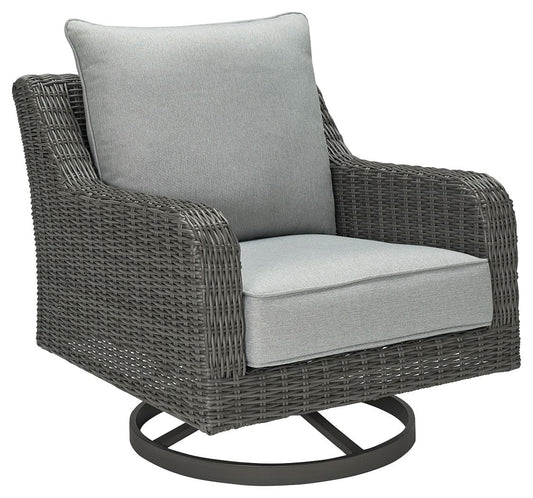 Elite Park - Gray - Swivel Lounge w/ Cushion - Hornell Furniture Outlet