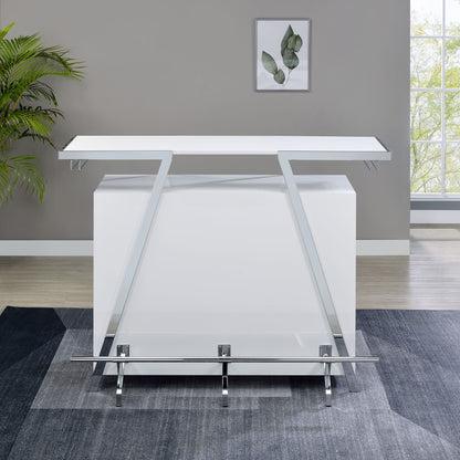 Zena - Bar With Led Lights - White - Hornell Furniture Outlet