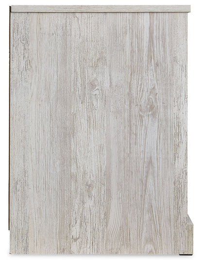 Paxberry - One Drawer Night Stand - Open Cubby - Whitewash - Hornell Furniture Outlet