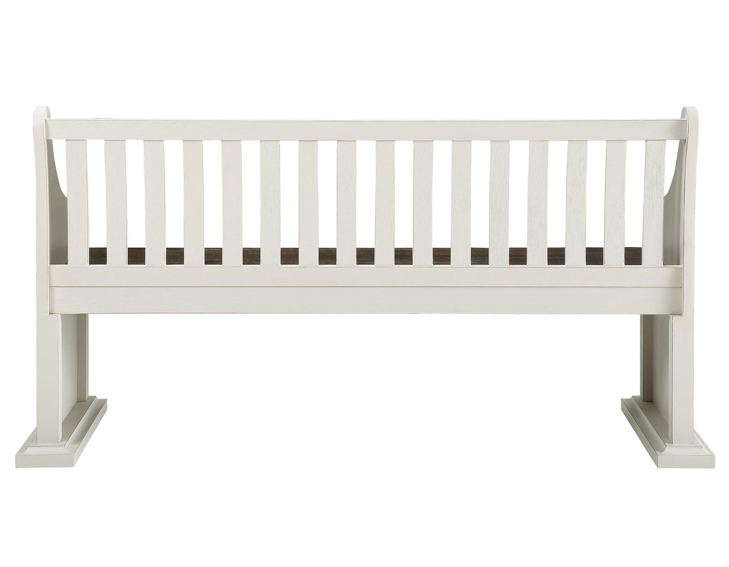 Joanna - Bench With Back - White - Hornell Furniture Outlet