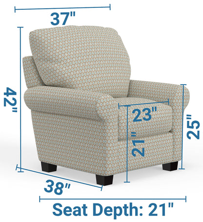 Magnolia - Accent Chair - Sky - Hornell Furniture Outlet