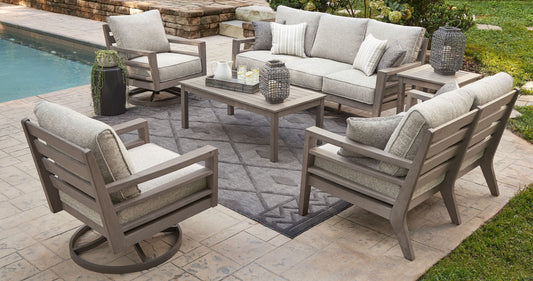 Hillside Barn - Gray / Brown - 6 Pc. - Lounge Set - Hornell Furniture Outlet