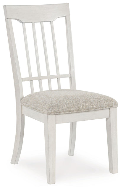 Shaybrock - Antique White / Brown - Dining Upholstered Side Chair (Set of 2) - Hornell Furniture Outlet