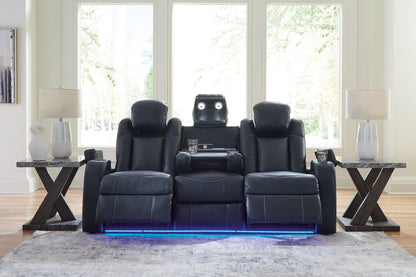 Fyne - dyme - Power Reclining Sofa With Adj Headrest - Hornell Furniture Outlet