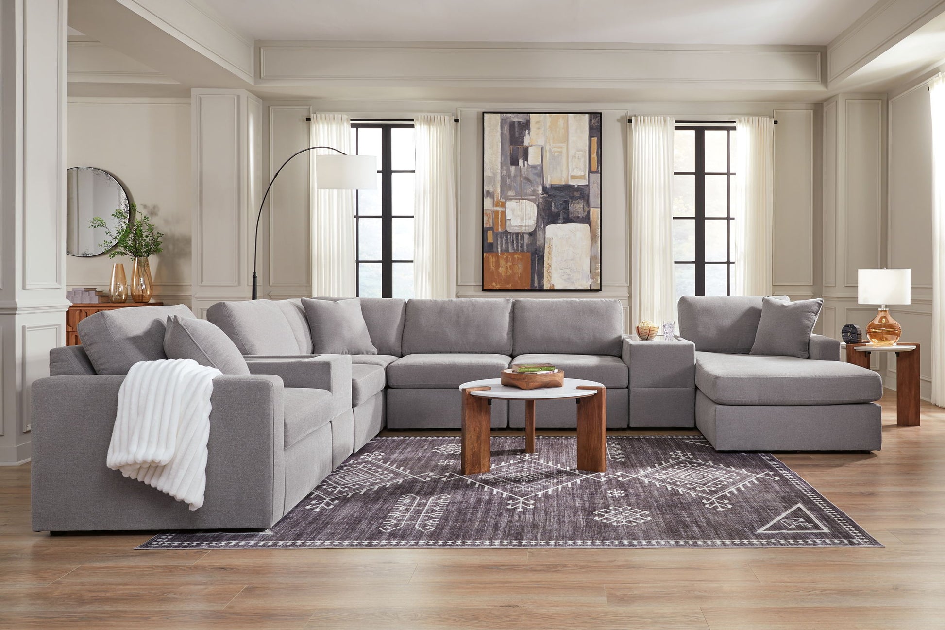 Modmax - Granite - Sectional - Hornell Furniture Outlet