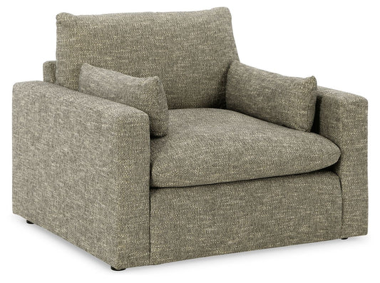 Dramatic - Granite - Chair and a Half - Hornell Furniture Outlet