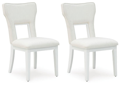 Chalanna - White - Dining Upholstered Side Chair (Set of 2) - Hornell Furniture Outlet
