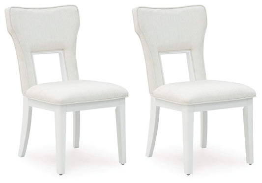 Chalanna - White - Dining Upholstered Side Chair (Set of 2) - Hornell Furniture Outlet