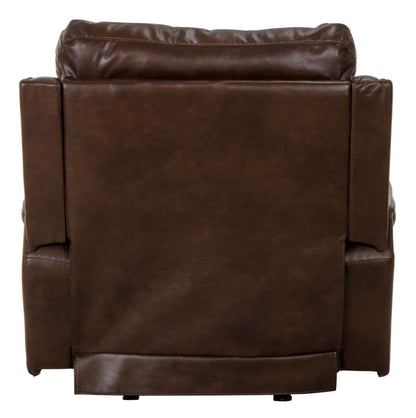 Ceretti - Power Wall Hugger Recliner - Brown Top Grain Italian Leather Match - Hornell Furniture Outlet