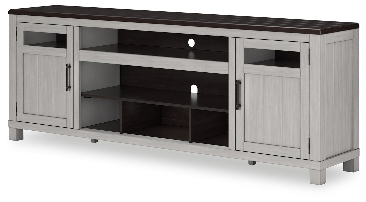 Darborn - Gray / Brown - XL TV Stand W/Fireplace Option - Hornell Furniture Outlet