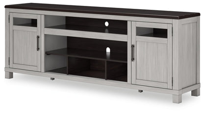 Darborn - Gray / Brown - XL TV Stand W/Fireplace Option - Hornell Furniture Outlet