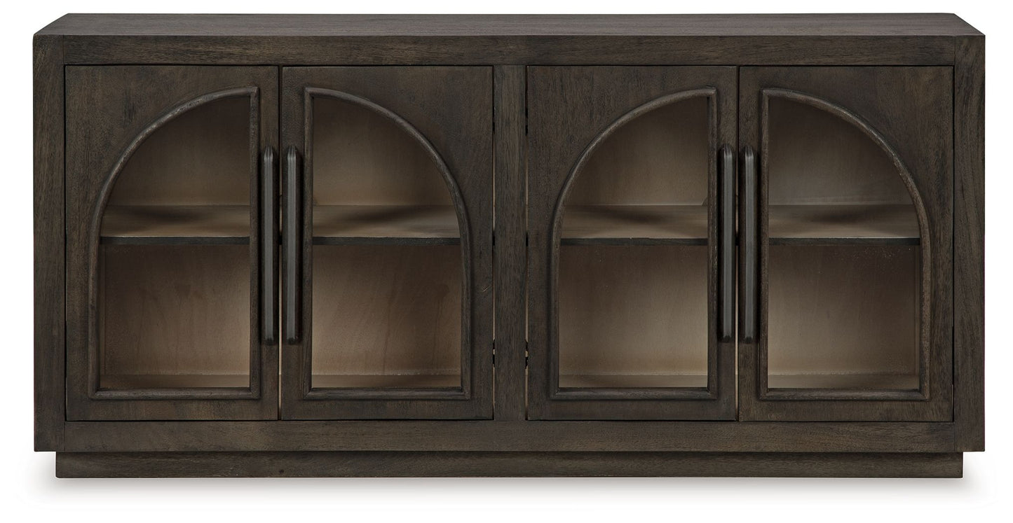 Dreley - Grayish Brown - Accent Cabinet - Hornell Furniture Outlet