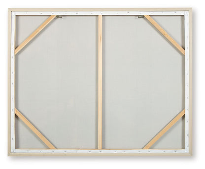Worthney - Blue / White / Brown - Wall Art - Hornell Furniture Outlet
