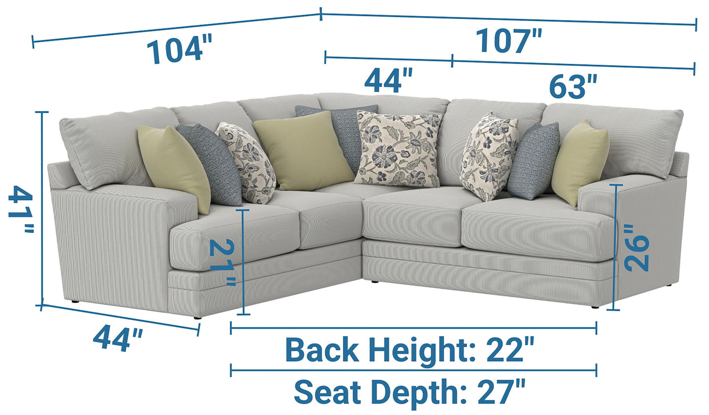 Stockbridge - Sectional With Comfort Coil Seating And 9 Accent Pillows Included - Hornell Furniture Outlet