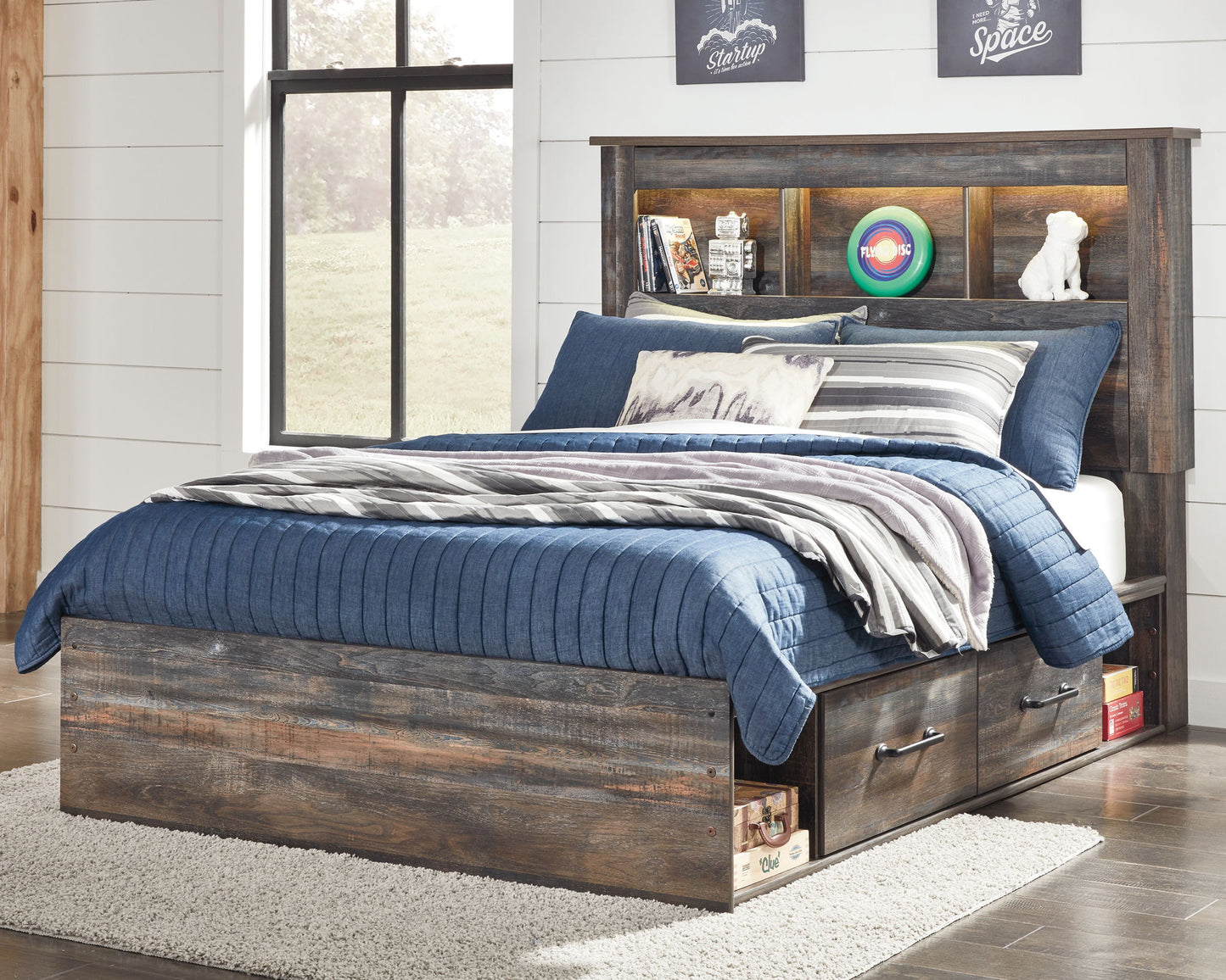 Drystan - Bookcase Bed With Storage Set - Hornell Furniture Outlet