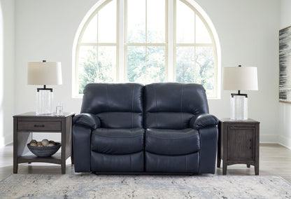 Leesworth - 3 Pc. - Power Reclining Sofa, Power Reclining Loveseat, Power Rocker Recliner - Ocean - Hornell Furniture Outlet