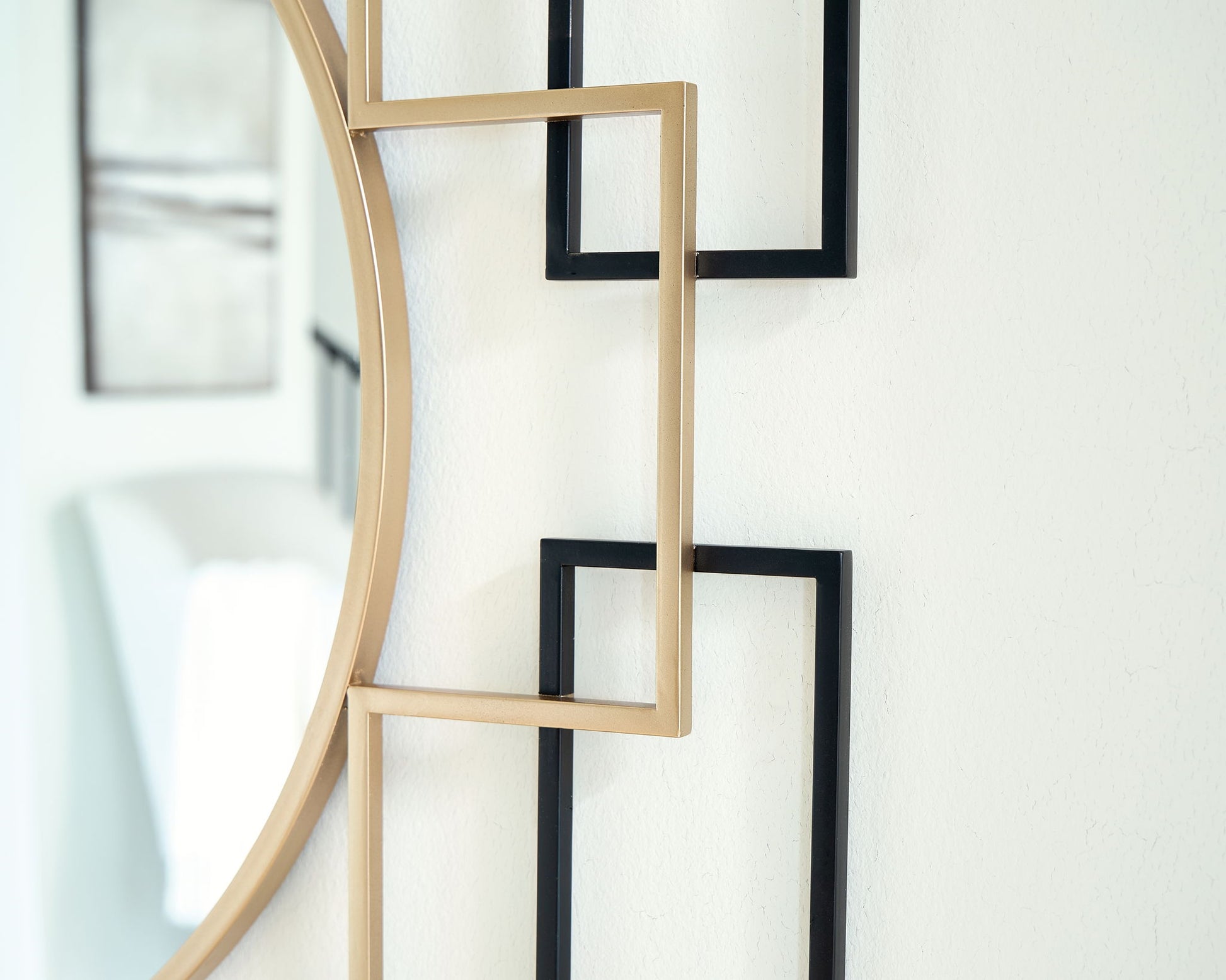 Oceanal - Black / Gold Finish - Accent Mirror - Hornell Furniture Outlet