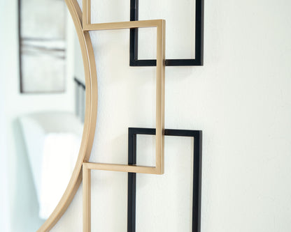 Oceanal - Black / Gold Finish - Accent Mirror - Hornell Furniture Outlet