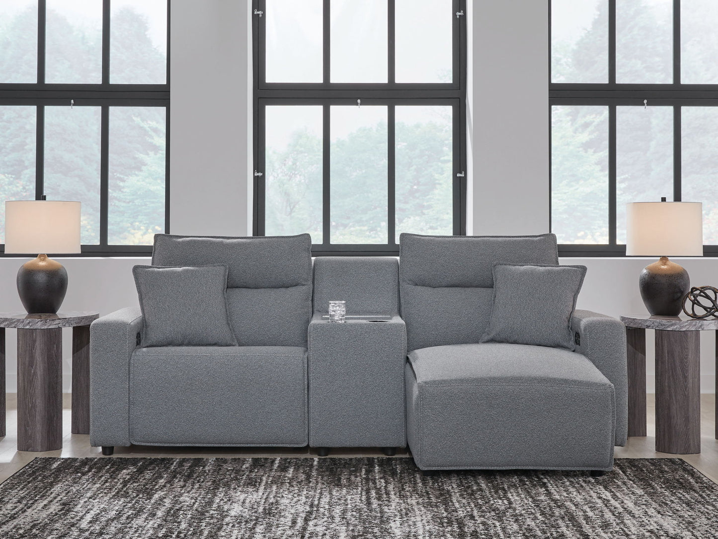 ModMax II - Salt And Pepper - Reclining Sectional - Hornell Furniture Outlet