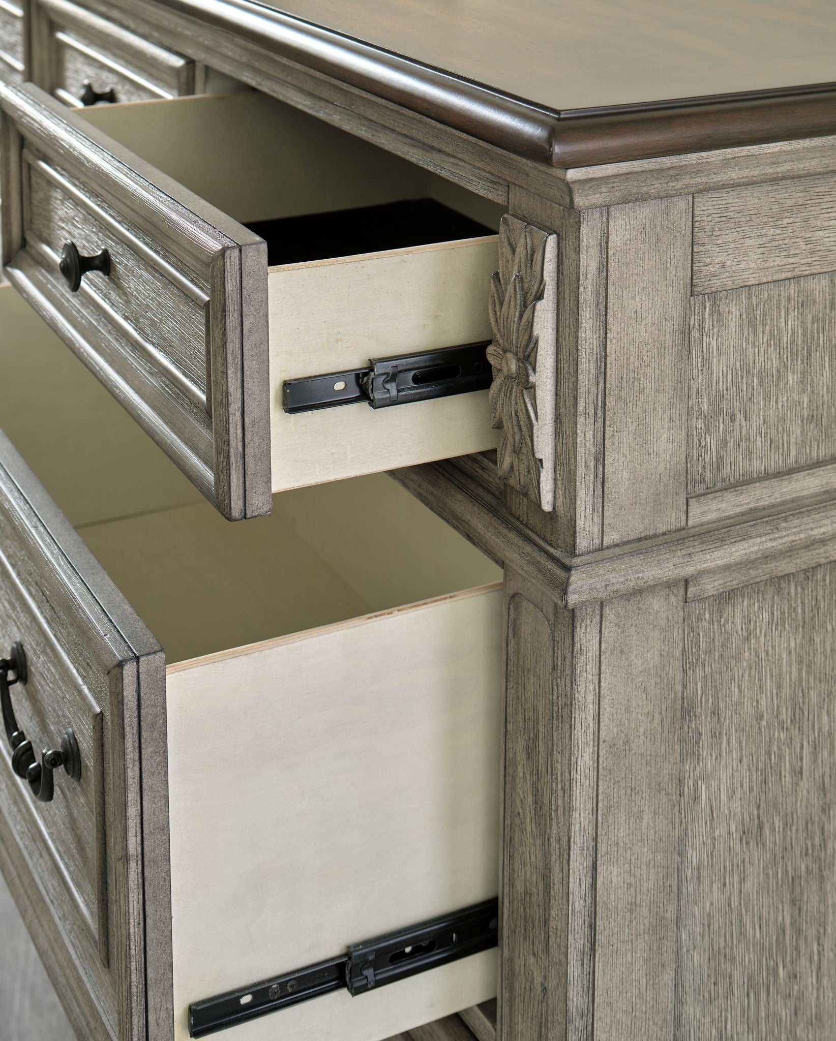 Lodenbay - Antique Gray - Dresser, Mirror - Hornell Furniture Outlet
