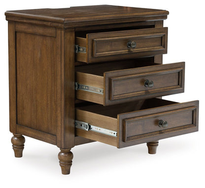 Sturlayne - Brown - Three Drawer Night Stand - Hornell Furniture Outlet