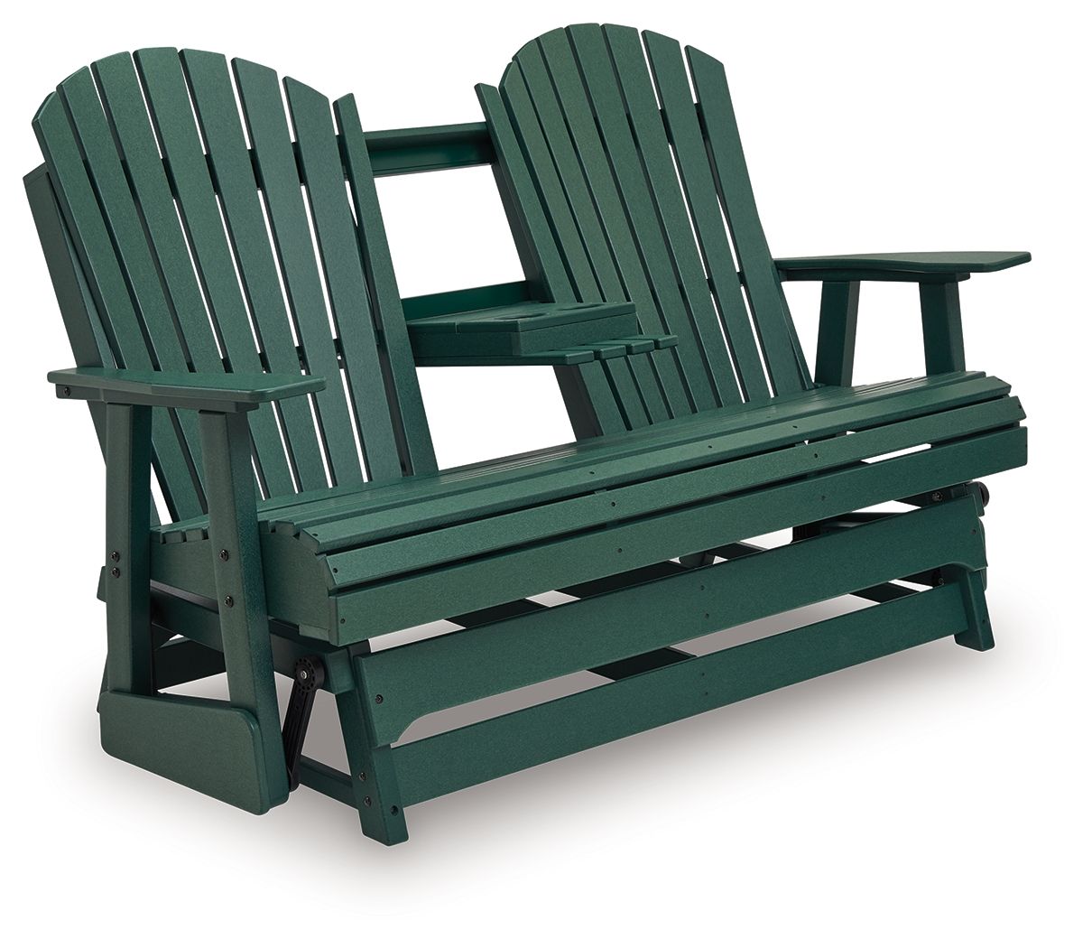 Shell Beach - Loveseat Glider - Green - Hornell Furniture Outlet