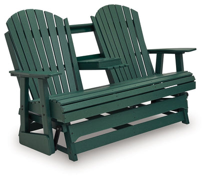 Shell Beach - Loveseat Glider - Green - Hornell Furniture Outlet
