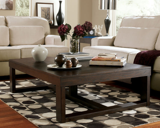 Watson - Dark Brown - Rectangular Cocktail Table - Hornell Furniture Outlet