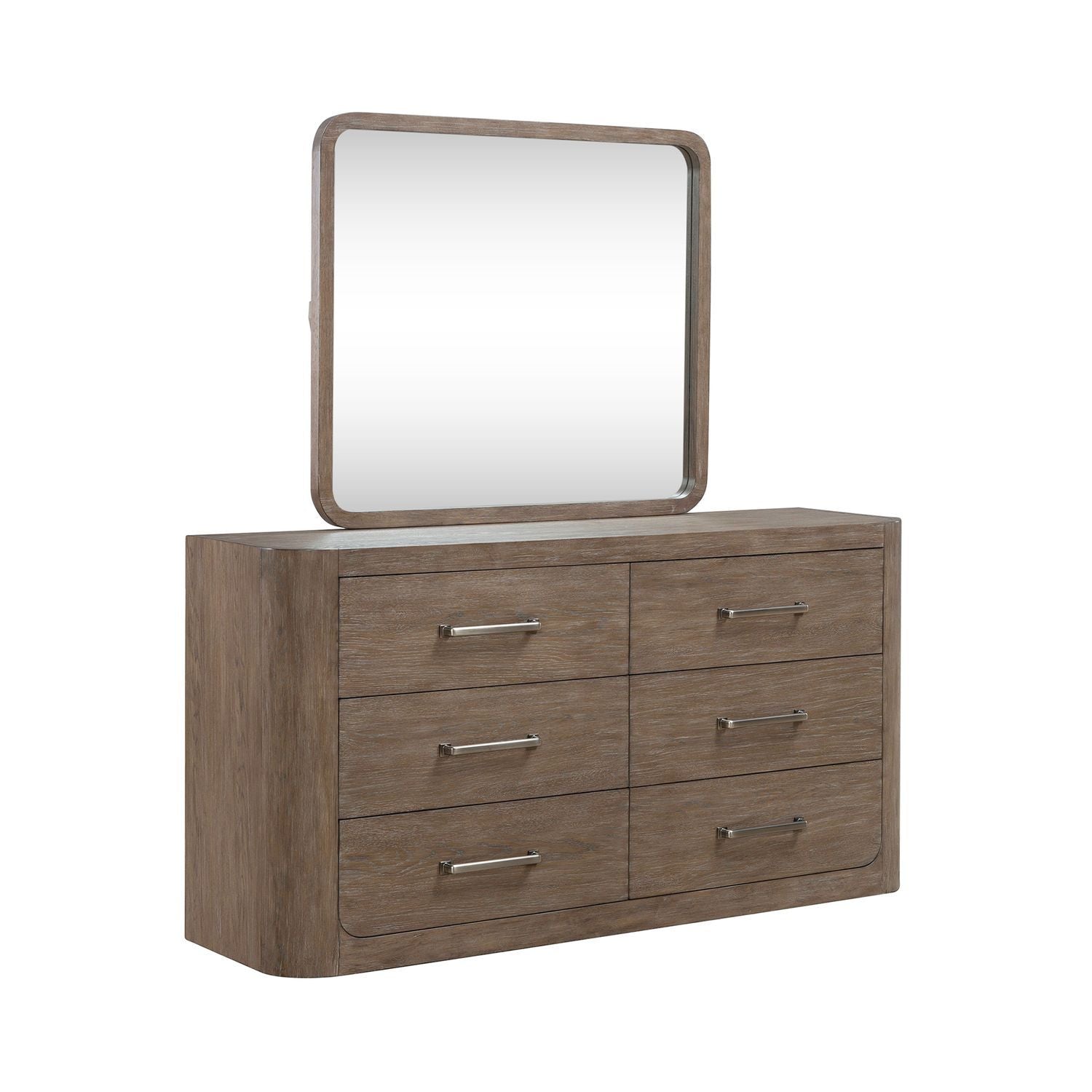 South Bend - Dresser & Mirror - Brown - Hornell Furniture Outlet