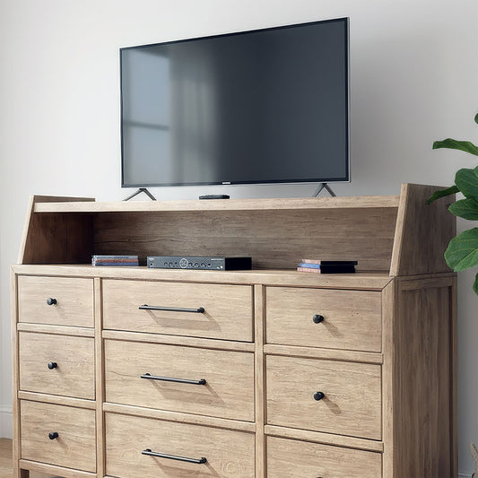 Proximity Place - Dresser Hutch - Barley Buff - Hornell Furniture Outlet