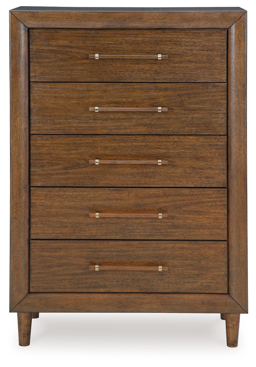 Lyncott - Brown - Five Drawer Chest - Hornell Furniture Outlet