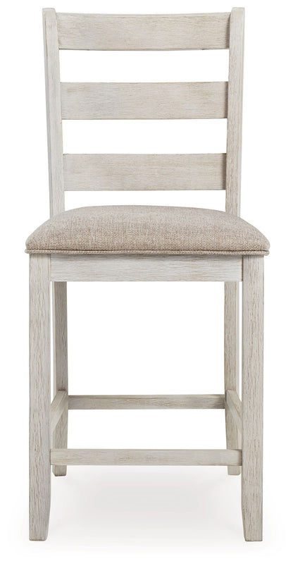 Skempton - White - Upholstered Barstool (Set of 2) - Hornell Furniture Outlet
