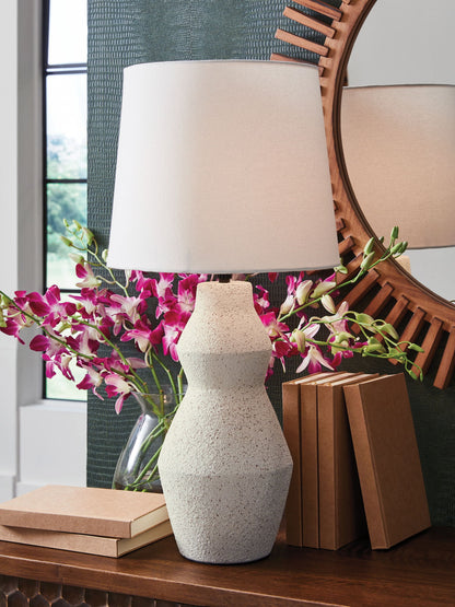Dawthorne - Cream - Paper Table Lamp - Hornell Furniture Outlet