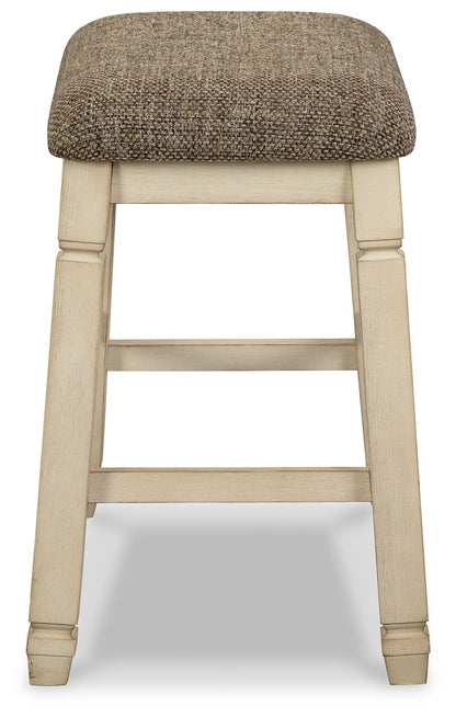 Bolanburg - Upholstered Stool (Set of 2) - Beige - Hornell Furniture Outlet