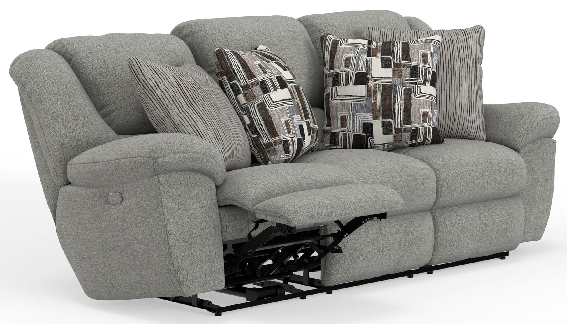 Trifecta - Sofa With 3 Recliners and Drop Down Table - Hornell Furniture Outlet