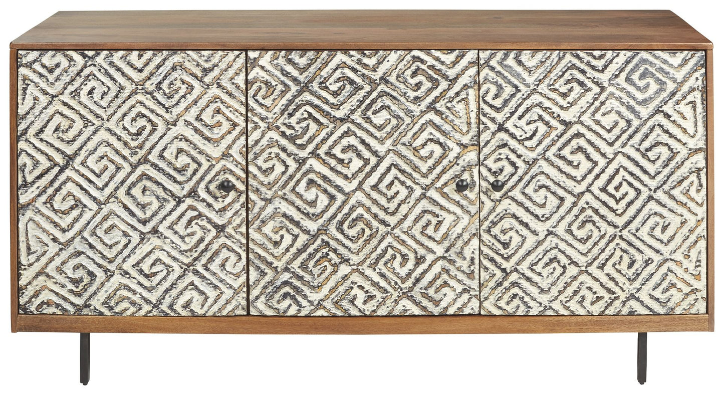 Kerrings - Brown / Black / White - Accent Cabinet - Hornell Furniture Outlet
